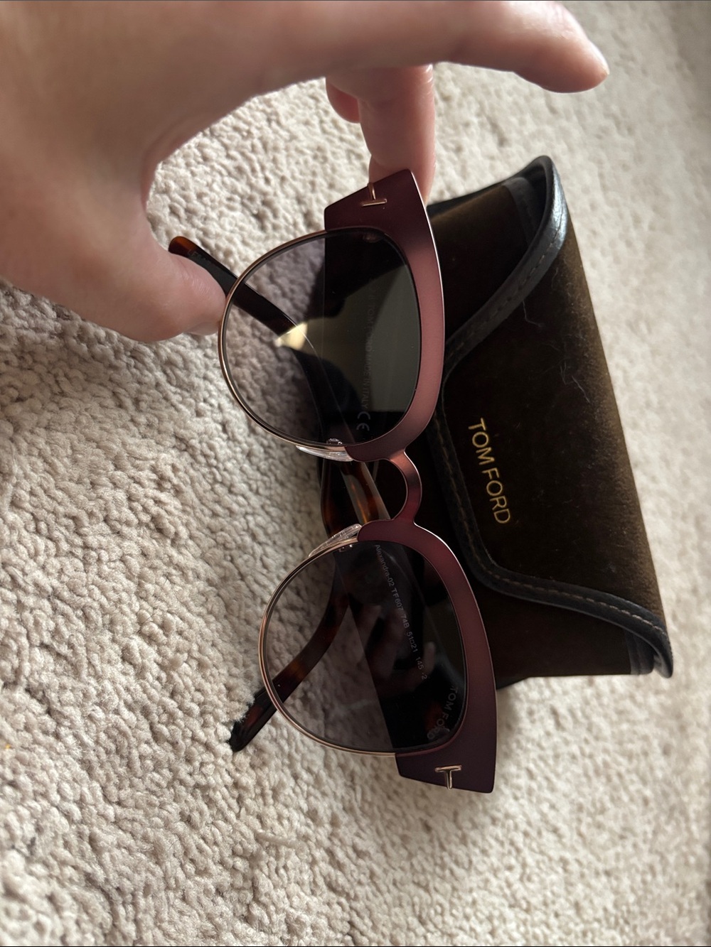 Tom Ford Purple and Gold Round Women’s Sunglasses